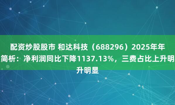 配资炒股股市 和达科技（688296）2025年年报简析：净利润同比下降1137.13%，三费占比上升明显